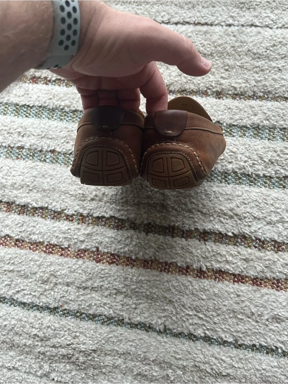 Cole Haan Tan Leather Slip-On Moccasin Loafers
